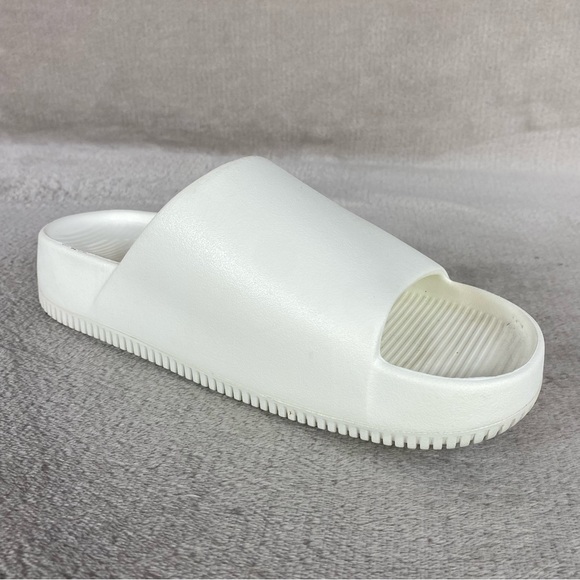 Nike Calm Slide Sandals Womens Size 7 White Water Comfort Casual NEW - Picture 6 of 9